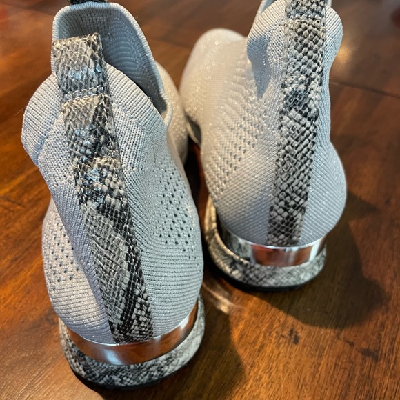 Women’s Urban Sport by J/Slides Slip-On Athletic Shoes - Silver & Snakeskin - Picture 2 of 9